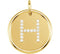 Diamond Initial "H" Round Pendant, 18k Yellow Gold-Plated Sterling Silver (0.1 Ctw, Color GH, Clarity I1)