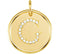 Diamond Initial "G" Round Pendant, 18k Yellow Gold-Plated Sterling Silver (0.1 Ctw, Color G-H, Clarity I1)