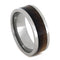 Whiskey Barrel Oak Wood Inlay 8mm Comfort-Fit Titanium Band