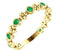 Genuine Emerald Beaded Ring, 14k Yellow Gold