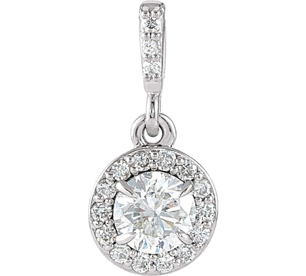 Diamond Entourage Platinum Pendant Necklace, 18" (3/4 Cttw)