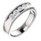 Men's 5-Stone Diamond Wedding Band, Rhodium-Plated 14k White Gold (.25 Ctw, Color G-H, SI2-SI3 Clarity) Size 10