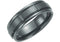 Black Titanium 7mm Matte Ridged Comfort Fit Band