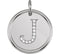 Diamond Initial "J" Pendant, Sterling Silver (.05 Ctw, Color G-H, Clarity I1)