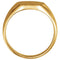 Men's 18k Yellow Gold Oval Signet Ring, 14X12mm