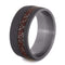 Red Stardust 9mm Comfort-Fit Sandblasted Titanium Wedding Band