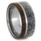 Ironwood and Deer Antler 8mm Comfort-Fit Titanium Band