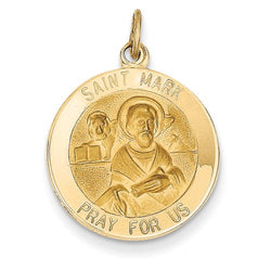 14k Yellow Gold St. Mark Medal Pendant (27X19MM)