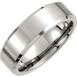 Titanium 7mm Brushed Satin Flat Band