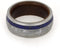 Lapis Lazuli, Gibeon Meteorite, Wood Sleeve 9mm Comfort-Fit Titanium Brushed Band, Size 9.25