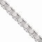 Men's Polished and Brushed Stainless Steel CZ Link Bracelet, 8.5"