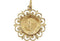 Rhodium Plated 14k Yellow Gold Infant Jesus Medal (18.5 MM)