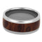 Tulip Wood 10mm Comfort-Fit Titanium Wedding Band