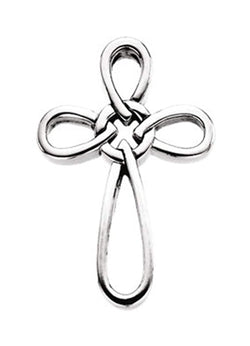 Everlasting Cross Sterling Silver Pendant (34.25X24.00 MM)