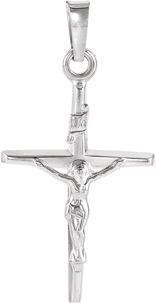 Crucifix 14k White Gold Pendant