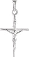 Crucifix 14k White Gold Pendant