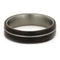 Koa Wood 6.5mm Comfort-Fit Matte Titanium Wedding Band