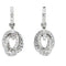 Charles and Clovard 14k White Gold Moissanite Earrings