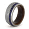 Lapis Lazuli, Gibeon Meteorite, Wood Sleeve 9mm Comfort-Fit Titanium Brushed Band