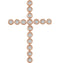 Diamond Paternoster Cross Pendant, 14k Rose Gold (.5 Ctw, H+ Color, I1 Clarity)