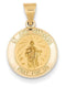 14k Yellow Gold St. Jude Thaddeus Medal Pendant (17X15MM)