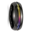 Edward Mirell Black Titanium Multi-Colored Anodized 7mm Comfort-Fit Band