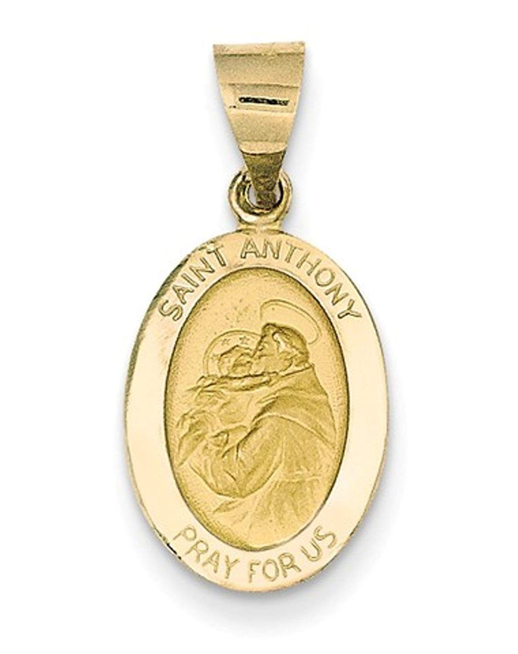 14k Yellow Gold St. Anthony Medal Pendant (18X11MM)