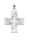 Greek Cross Rhodium-Plated 14k White Gold Pendant (27.50X25.00 MM)