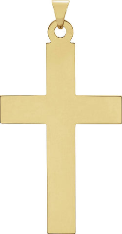 Latin Cross 14k Yellow Gold Pendant(25.7X12MM)