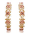 Ave 369 Beautiful Roses Semi Hoop Earrings, 10k Yellow Gold Black Hills Gold Motif