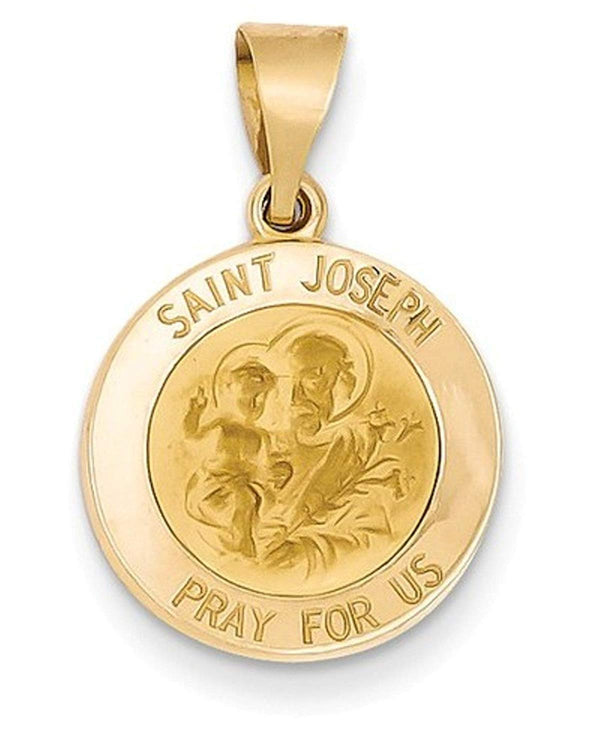 14k Yellow Gold St. Joseph Medal Pendant (17X15MM)