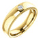 Men's 14k Yellow Gold Diamond 6.8mm Milgrain Band (.16 Ctw, Color G-H, SI2-SI3 Clarity) Size 10