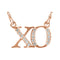 Diamond 'XO' 14k Yellow Gold Necklace, 16" (.08 Cttw, GH, I1)