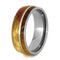 Flame Box Elder Burl, Gold Box Elder Burl Wood 8mm Comfort-Fit Titanium Wedding Band