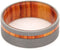 Sandblasted Titanium 8mm Comfort-Fit Tulipwood Sleeve Wedding Band 11.25