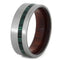 Synthetic Green Malachite, Matte Titanium 8mm Comfort-Fit Bloodwood Wedding Band