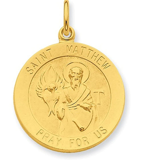 24k Gold-Plated Sterling Silver St. Matthew Medal