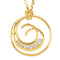 6-Stone Diamond 'Journey' Swirl 14k Yellow Gold Pendant Necklace, 18" (1/3 Ctw, GH Color, I1 Clarity)