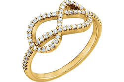 Diamond Knot Ring, 14k Yellow Gold (1/3 Ctw, Color G-H, Clarity I1), Size 6