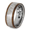 Forever Classic Moissanite with Gibeon Meteorite, Rosewood 8.5mm Comfort-Fit Titanium Band