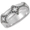 Men's Black and White Diamond Regal Design Sterling Silver Band (1/2 Cttw)