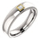 Men's Rhodium-Plated 14k White Gold Diamond and 14k Yellow Gold 6mm Milgrain Band (.10 Ctw, Color G-H, SI2-SI3 Clarity) Size 10