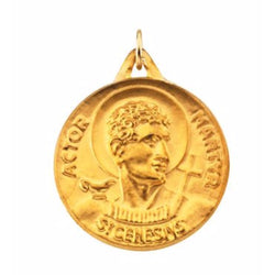 14k Yellow Gold St. Genesius Medal (23 MM)