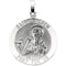 14k White Gold Round St. Andrew Medal (15 MM)