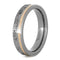 Mimetic Meteorite, 14k Rose Gold 4mm Comfort-Fit Titanium Wedding Band