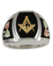 Ave 369 10k Yellow Gold Mason's Emblem Onyx Ring, Sterling Silver, 12k Green and Rose Gold Black Hills Gold