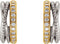 Diamond Beaded Hoop Earrings, Rhodium-Plated 14k Yellow and White Gold (0.2 Ctw, G-H Color, I1 Clarity)