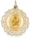 14k Yellow Gold St. Theresa Medal Charm (25X20MM)