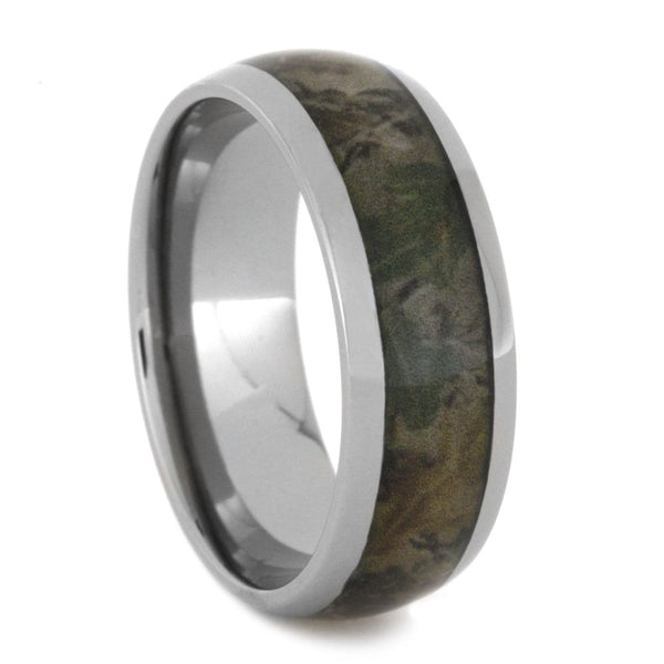 Camouflage Print Inlay 8mm Comfort-Fit Titanium Wedding Band