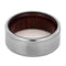 Brushed Titanium 8mm Comfort-Fit Bloodwood Band